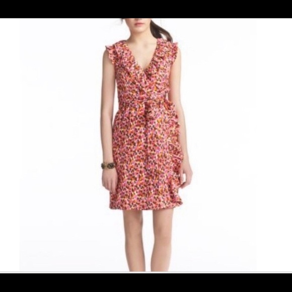 Kate Spade Aubrey pink confetti silk wrap dress - Picture 1 of 3